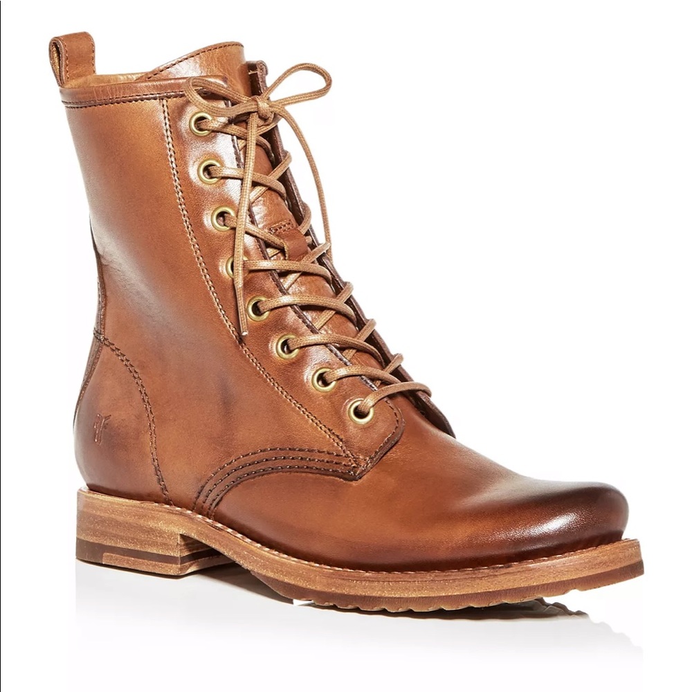 ISO!!!✨♥️♥️♥️. Frye Veronica Combat Lace-up in caramel color… size 8… or 8.5.
